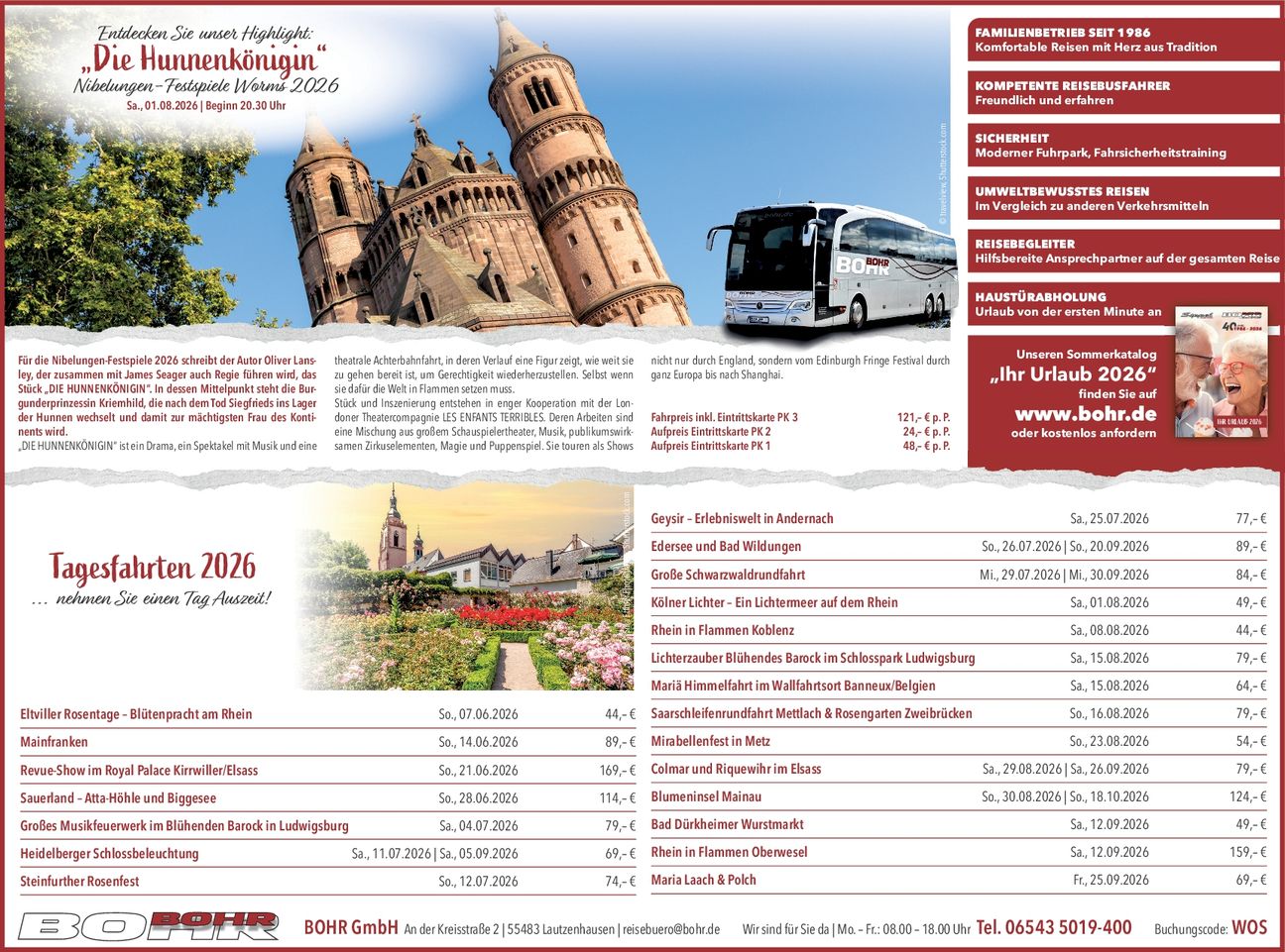 Leserreisen Tagesfahrten 2026