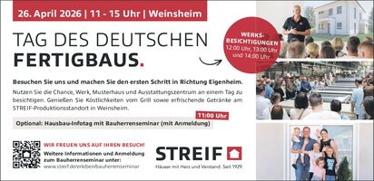 Tag des Dt. Fertigbaus, 26. April 