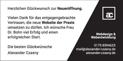 Neueröffnung Dr. Caroline Bohn