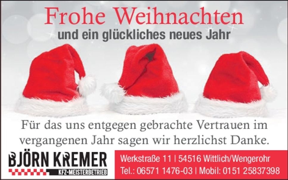HK Weihnachtsgrüße Wengerohr