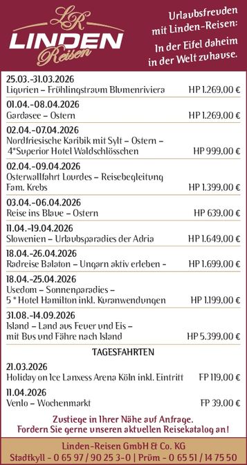 Reiseangebote - KW 4