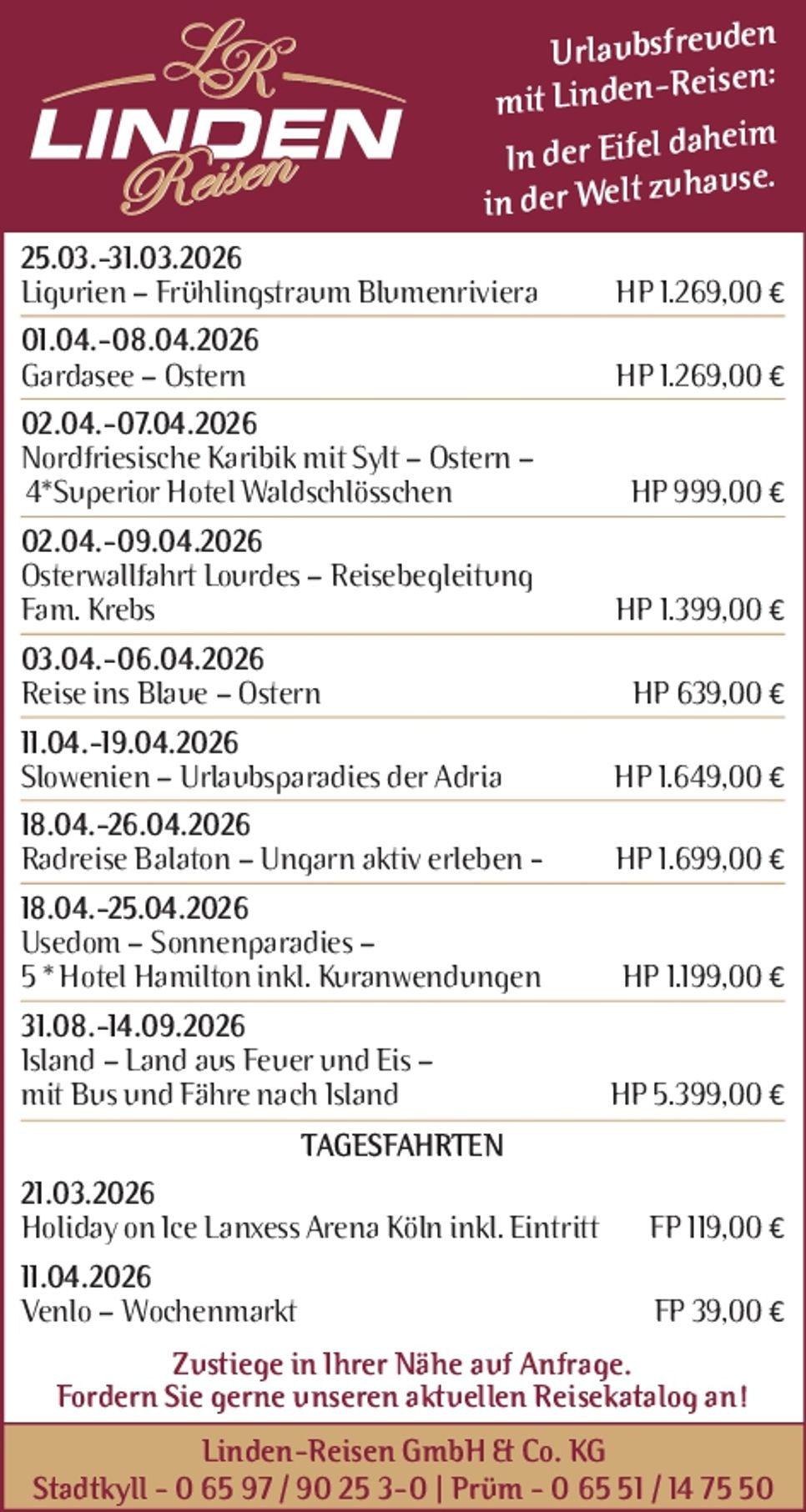 Reiseangebote - KW 4