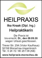 Praxisanz. Urlaub Sommer 2026