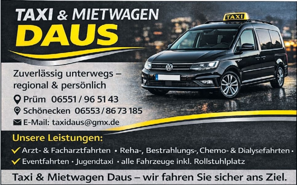 Taxi Daus-Krankenfahrten-Mietwagen 