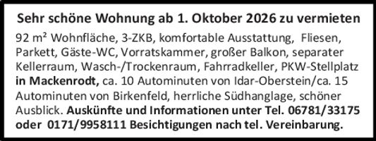 Sehr schöne Wohnung