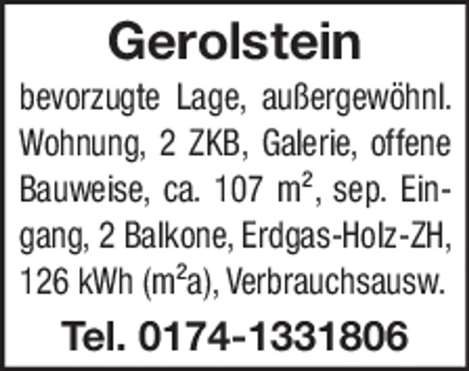 Gerolstein, bevorzugte Wohnlage