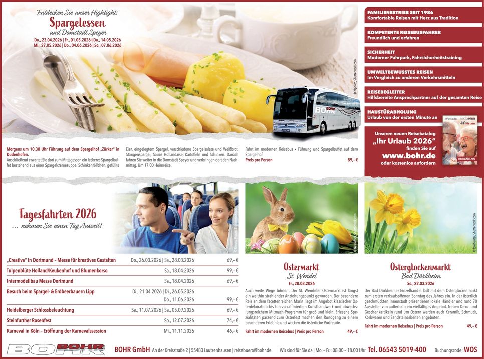 Leserreisen Tagesfahrten 2026