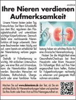 Ihre Nieren verdienen Aufmerksamkeit