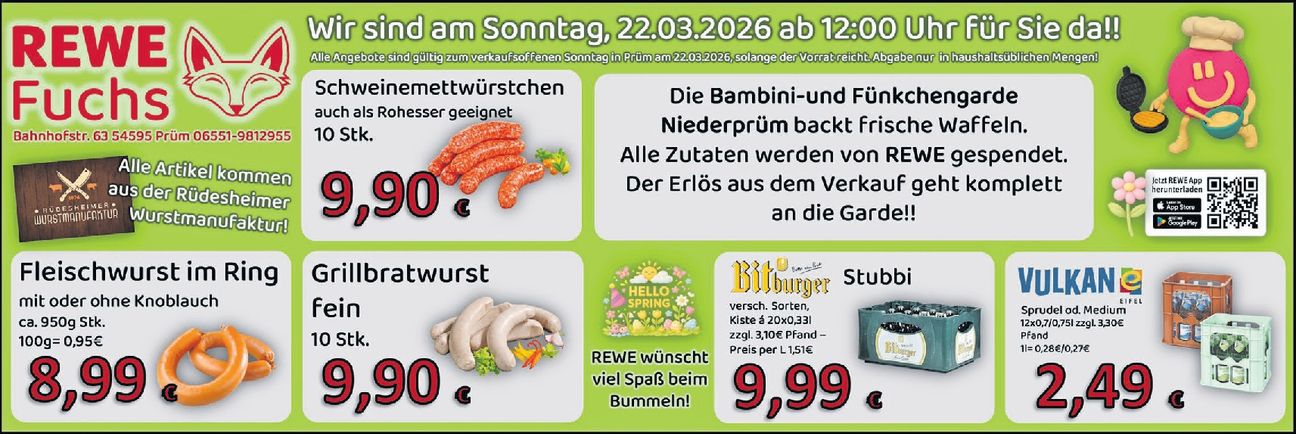 Verkaufsoffener Sonntag 22.3.