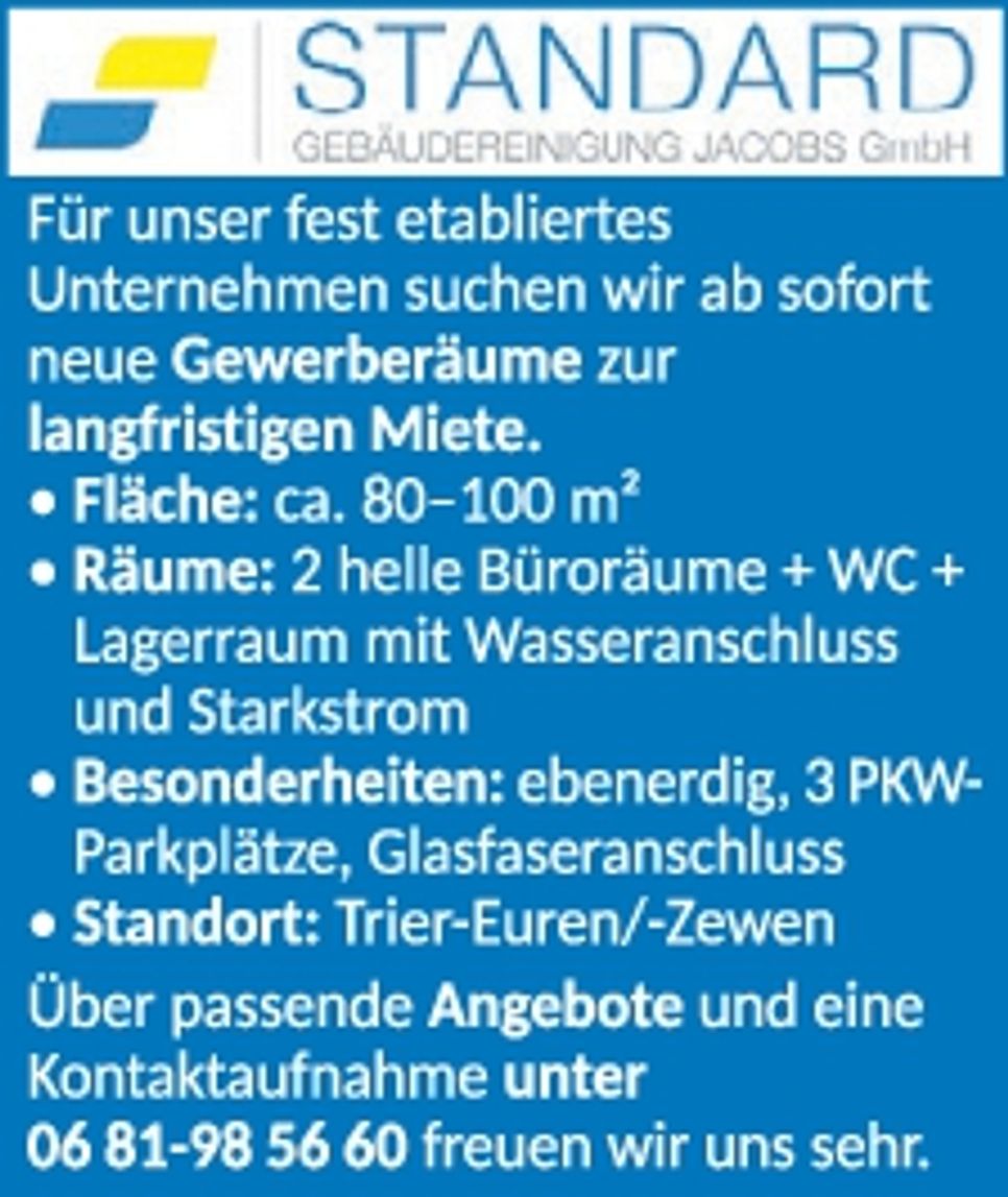 Standard Gebäudereinigung - Gewerberäume